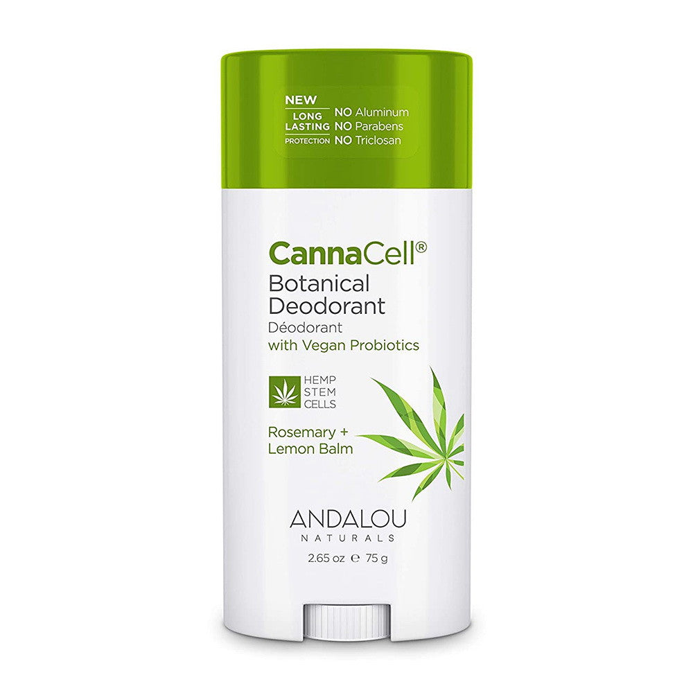 Andalou Naturals Cannacell Rosemary and Lemon Balm Deodorant, 2.65 Oz